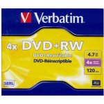 Verbatim DVD+RW 4,7GB 4x, jewel, 5ks (43229) – Zboží Živě