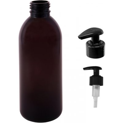 Tera plastová lahvička hnědás černou pumpičkou Tera 300 ml – Zboží Dáma