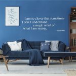 INSPIO Samolepka Nálepka na zeď - Oscar Wilde - I am so clever (citát na zeď) texty, citáty rozměry 94x31 – Sleviste.cz