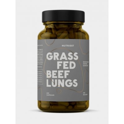 Nutriest Grass-fed lyofilizované bio hovězí plíce 240 kapslí – Hledejceny.cz