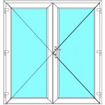 Aluplast Ideal 4000 Vchodové dveře Dvoukřídlé Bílá - Dekor 180x220 – Zboží Mobilmania