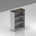 Nábytek Designový cz S380 07 - Kancelářský regál Komfort, 80x38,5x113 cm, bez dveří , kaštan/šedá – Hledejceny.cz