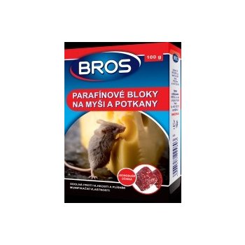 Rodenticid BROS parafínové bloky na myši a potkany 100g