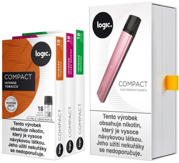 JTI Logic Compact Starter Kit elektronická cigareta 350 mAh Pink 1 ks od  349 Kč - Heureka.cz