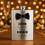 Placatka Motýlek gravírovaná dárková placatka pro kamaráda Stříbrná - kamarád – Zboží Mobilmania