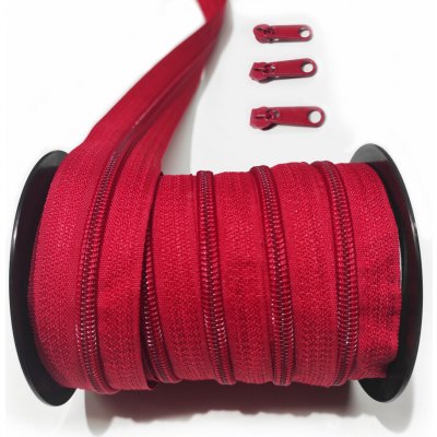 Zip spirálový červený 5 mm metráž – Hledejceny.cz