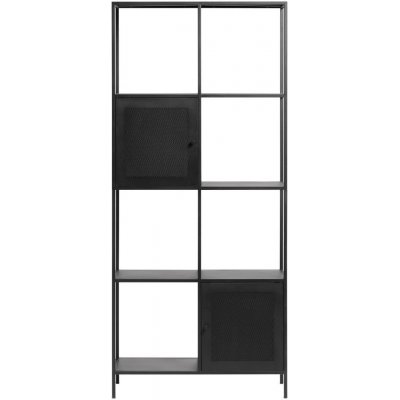 Černá kovová knihovna Unique Furniture Malibu 180x80 cm – Zbozi.Blesk.cz