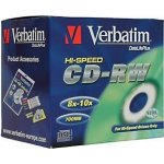 Verbatim CD-RW 700MB 8-12x, jewel, 10ks (43148) – Hledejceny.cz