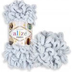 Alize Puffy 416 šedo modrá – Zboží Mobilmania