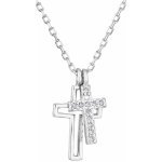 Pavona Stříbrný se zirkonem bílý křížek 12012.1 – Hledejceny.cz