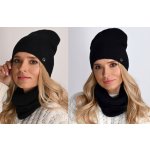 Fashionweek Exkluzivní alpakový zimní set čepice a šála ZIZI-AL1 Černá – Hledejceny.cz