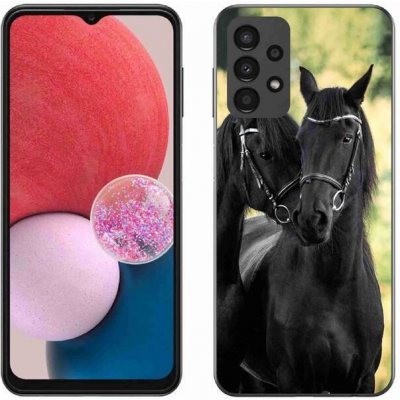 Pouzdro mmCase gelové Samsung Galaxy A13 4G - dva černí koně – Zboží Mobilmania