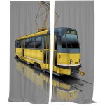 IMPAR Závěsy Tramvaj T3 – žlutá (Rozměr : 140x250, Materiál: Interlock) – Hledejceny.cz