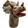 Loutka Dino Maňásek na ruku hlava Triceratops Large Heads 40 cm