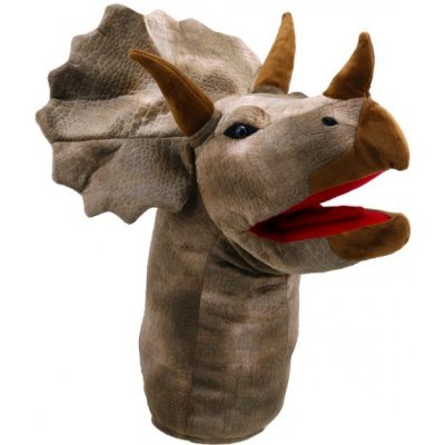 Dino Maňásek na ruku hlava Triceratops Large Heads 40 cm – Zboží Mobilmania