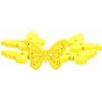 Dřevěný knoflík motýl žlutý – Sleviste.cz