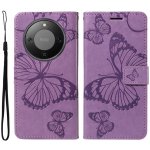 Big Butterfly knížkové pouzdro na Honor Magic 8 Lite 5G - světlefialové – Sleviste.cz