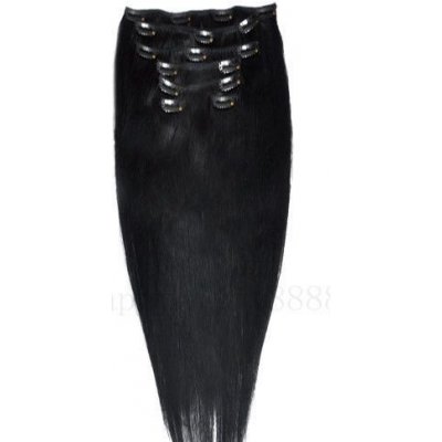 VLASY CLIP IN 7pásů ČERNÁ #01, 70g, 45cm – Sleviste.cz