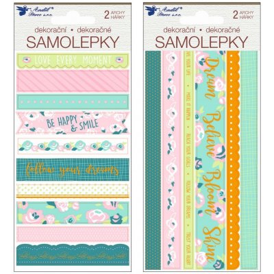 Anděl samolepky s ražbou 2 archy 17 cm x 9 cm – Zboží Dáma