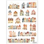 MINIMEE Papírové samolepky v aršíku A5 Domečky – Zboží Dáma