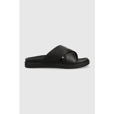 Calvin Klein CRISS CROSS SANDAL LTH Kožené pantofle pánské černá – Zbozi.Blesk.cz