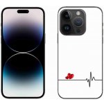 mmCase na iPhone 14 Pro 6.1 - srdce a tep bílé pozadí – Zboží Mobilmania