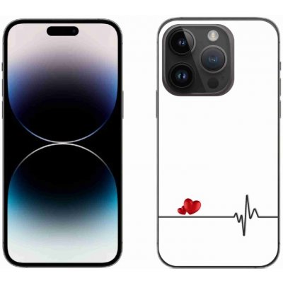 mmCase na iPhone 14 Pro 6.1 - srdce a tep bílé pozadí – Zboží Mobilmania