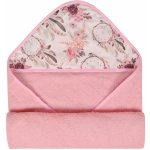 Babymatex Osuška s kapucí MAXI PRINT 100 x 100 cm Růžová – Zboží Dáma
