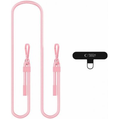 Tech-Protect C5SE CrossBody šňůrka, popruh na telefon přes rameno, růžová – Zboží Živě