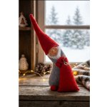 MAGIC HOME Skřítek s pytlem červený látkový 13x10x43 cm – Hledejceny.cz