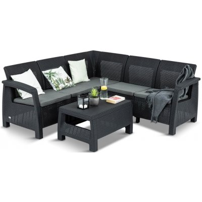 Keter Corfu Relax Set antracit / šedá – Zboží Dáma