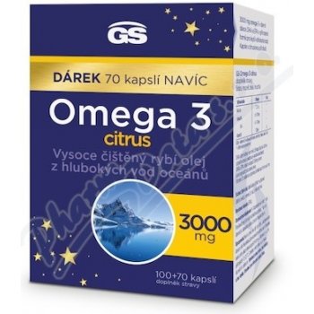 GS Omega 3 citrus 100+70 kapslí 2023