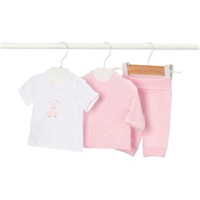 Mayoral dívčí set 3ks tričko KR mikina tepláky bílá růžová – Zboží Dáma