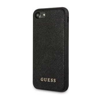 Pouzdro Guess Saffiano PU Silicone Zadní iPhone 7/8/SE2020/SE2022 černé