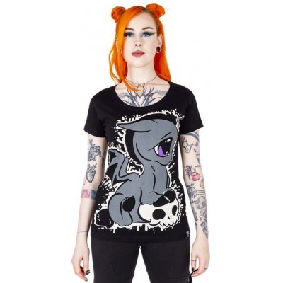 tričko dámské CUPCAKE CULT UNICORN SPLATTER BLACK POI1412 – Zbozi.Blesk.cz