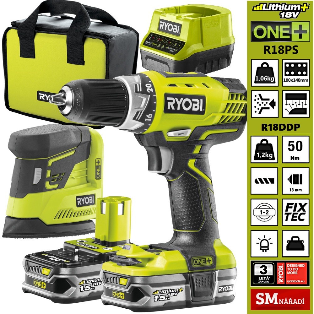 Ryobi R18DDPSLL15S SET