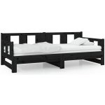 Petrashop 820291 Výsuvná černá / masiv borovice – Zboží Dáma