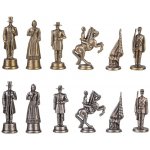 Kovové šachové figurky Americké
