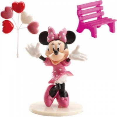 Figurka na dort Minnie balónky a lavička Dekora – Zboží Mobilmania