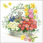 Ambiente Europe BV ubrousek 33x33cm Dekorace z jarních květin – Zboží Mobilmania