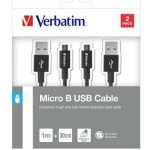 Verbatim 48875 USB/micro USB, 1m + 0,3m, černý – Zbozi.Blesk.cz