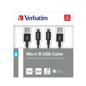 Verbatim 48875 USB/micro USB, 1m + 0,3m, černý