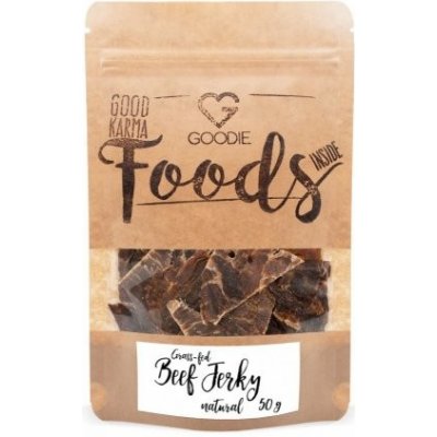 Goodie Grass-fed sušené hovězí maso Jerky Natural 50 g – Zbozi.Blesk.cz