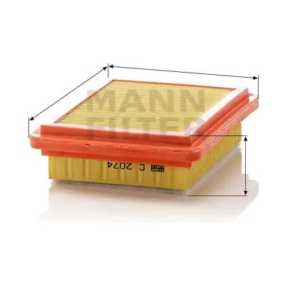 MANN FILTER Vzduchový filtr C 2074 – Hledejceny.cz