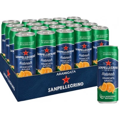 San Pellegrino Naturali L'Aranciata Amara - hořký pomeranč 24 x 330 ml – Sleviste.cz