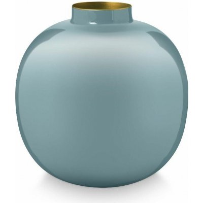Pip Studio velká kovová váza 23 cm, světle modrá – Hledejceny.cz