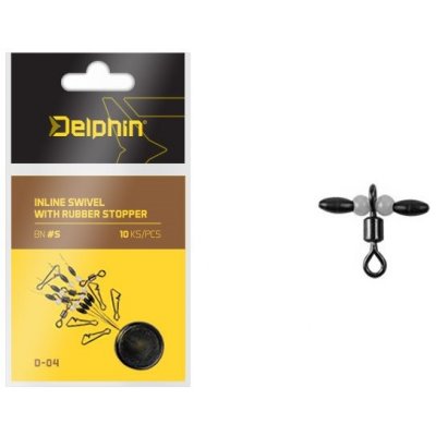 Delphin Inline swivel with rubber stopper D-04 vel.S 10ks – Zboží Mobilmania