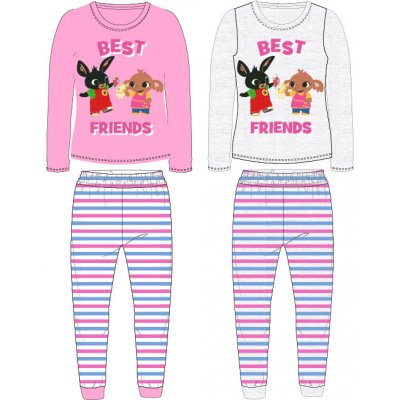 Králíček bing licence Dívčí pyžamo Králíček Bing růžová Šedá