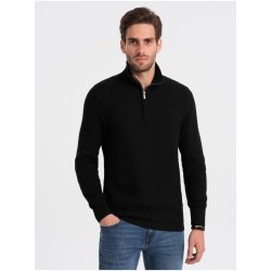Ombre Clothing pánský svetr s límcem černý