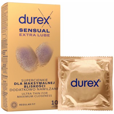 Durex Sensual Extra Lube 10 ks – Zboží Dáma